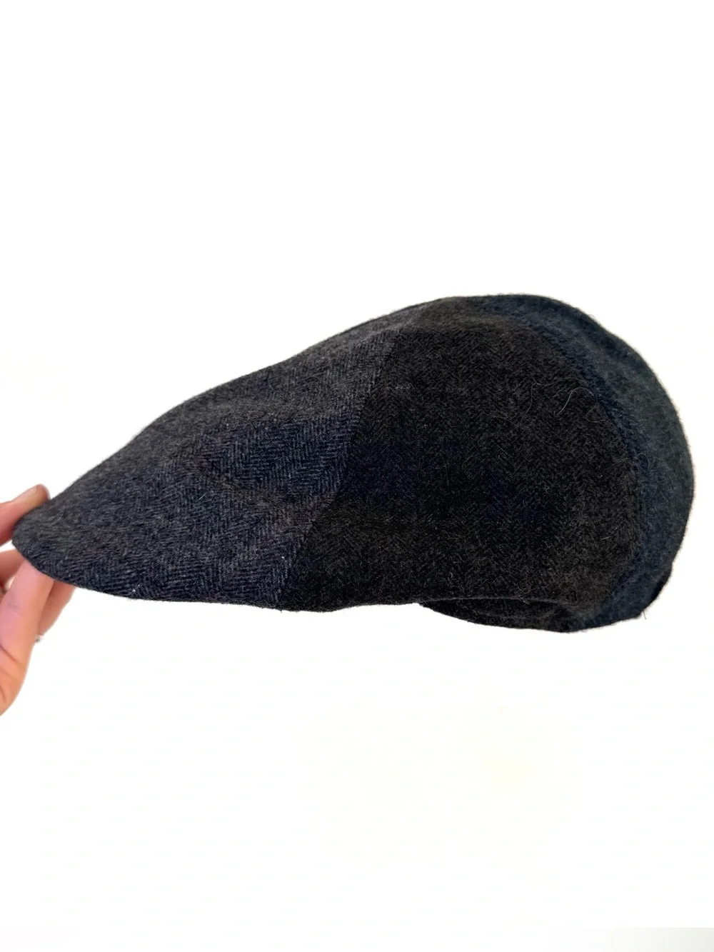 Vintage Adora Wool Blend Flat Cap Patchwork
